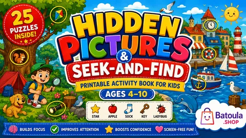Cover of Hidden Pictures & Seek-and-Find — Printable Activity Book for Kids