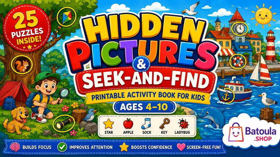 Cover of Hidden Pictures & Seek-and-Find — Printable Activity Book for Kids